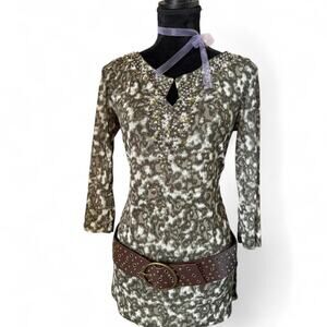 Inc beaded mesh festival tunic